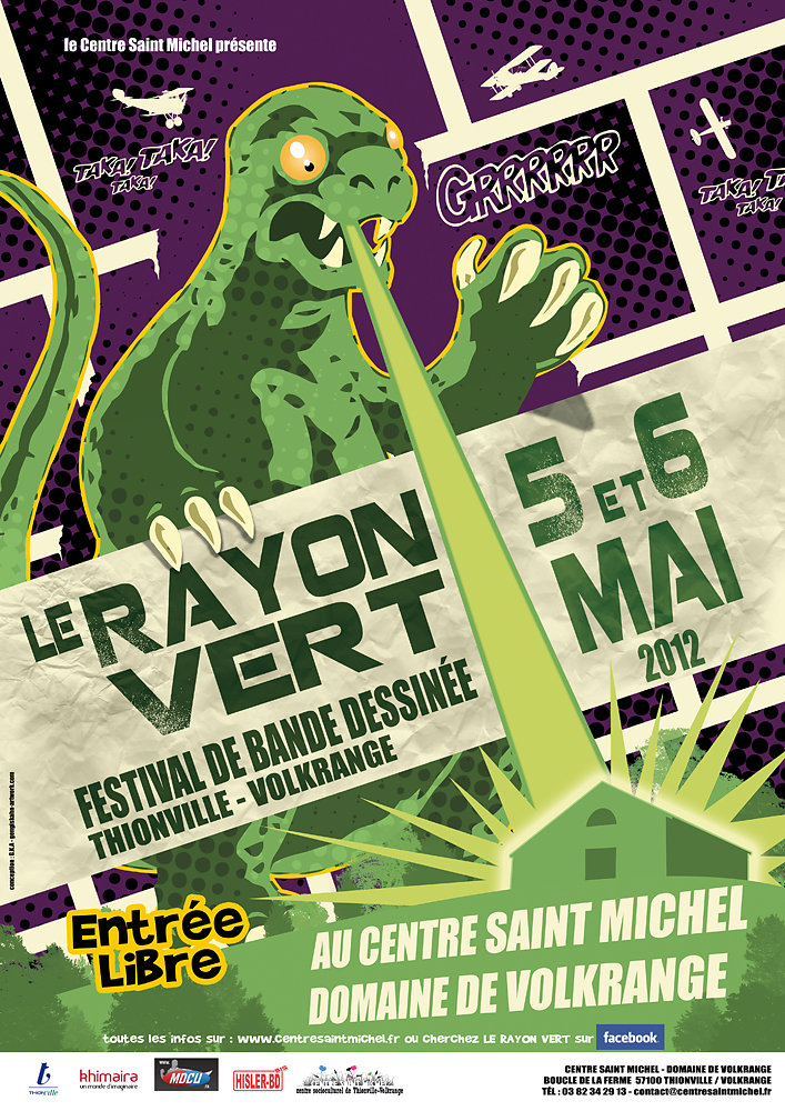 Affiche festival BD "le Rayon Vert" 2012.